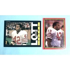 Ronnie Lott, San Francisco 49ers, ‘85 Topps  #156 & ‘88 Topps Sticker #2